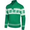 imageCOOFANDY Mens Christmas Sweater Ugly Knitted Xmas Sweaters Casual Snowflake Pullover KnitwearGreen