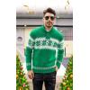 imageCOOFANDY Mens Christmas Sweater Ugly Knitted Xmas Sweaters Casual Snowflake Pullover KnitwearGreen