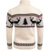 imageCOOFANDY Mens Christmas Sweater Ugly Knitted Xmas Sweaters Casual Snowflake Pullover KnitwearLight Khaki