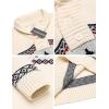 imageCOOFANDY Mens Christmas Sweater Ugly Knitted Xmas Sweaters Casual Snowflake Pullover KnitwearLight Khaki