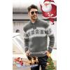 imageCOOFANDY Mens Christmas Sweater Ugly Knitted Xmas Sweaters Casual Snowflake Pullover KnitwearMid Grey Textile