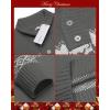 imageCOOFANDY Mens Christmas Sweater Ugly Knitted Xmas Sweaters Casual Snowflake Pullover KnitwearMid Grey Textile