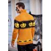 imageCOOFANDY Mens Christmas Sweater Ugly Knitted Xmas Sweaters Casual Snowflake Pullover KnitwearPumpkin