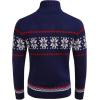 imageCOOFANDY Mens Christmas Sweater Ugly Knitted Xmas Sweaters Casual Snowflake Pullover KnitwearRoyal Blue