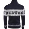 imageCOOFANDY Mens Christmas Sweater Ugly Knitted Xmas Sweaters Casual Snowflake Pullover KnitwearSnorkel Blue