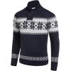 imageCOOFANDY Mens Christmas Sweater Ugly Knitted Xmas Sweaters Casual Snowflake Pullover KnitwearSnorkel Blue