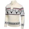 imageCOOFANDY Mens Christmas Sweater Ugly Knitted Xmas Sweaters Casual Snowflake Pullover KnitwearWhite Apricot