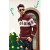 imageCOOFANDY Mens Christmas Sweater Ugly Knitted Xmas Sweaters Casual Snowflake Pullover KnitwearWine Red