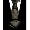 imageCOOFANDY Mens Christmas Vest Tie Set 3PC Paisley Jacquard Waistcoat and Necktie Pocket Square for Holiday Party WeddingA Gold