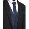 imageCOOFANDY Mens Christmas Vest Tie Set 3PC Paisley Jacquard Waistcoat and Necktie Pocket Square for Holiday Party WeddingNavy Blue