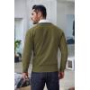 imageCOOFANDY Mens Crew Neck Sweater Slim Fit Lightweight Sweatshirts Knitted Pullover for Casual Or Dressy WearArmy Green