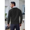 imageCOOFANDY Mens Crew Neck Sweater Slim Fit Lightweight Sweatshirts Knitted Pullover for Casual Or Dressy WearBlack