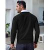 imageCOOFANDY Mens Crew Neck Sweater Slim Fit Lightweight Sweatshirts Knitted Pullover for Casual Or Dressy WearBlack Argyle