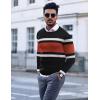 imageCOOFANDY Mens Crew Neck Sweater Slim Fit Lightweight Sweatshirts Knitted Pullover for Casual Or Dressy WearBlackRust Red