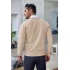 imageCOOFANDY Mens Crew Neck Sweater Slim Fit Lightweight Sweatshirts Knitted Pullover for Casual Or Dressy WearCamel