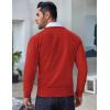 imageCOOFANDY Mens Crew Neck Sweater Slim Fit Lightweight Sweatshirts Knitted Pullover for Casual Or Dressy WearChristmas RedGreen