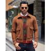 imageCOOFANDY Mens Crew Neck Sweater Slim Fit Lightweight Sweatshirts Knitted Pullover for Casual Or Dressy WearChristmas RedGreen