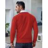 imageCOOFANDY Mens Crew Neck Sweater Slim Fit Lightweight Sweatshirts Knitted Pullover for Casual Or Dressy WearChristmas RedWhite