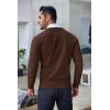 imageCOOFANDY Mens Crew Neck Sweater Slim Fit Lightweight Sweatshirts Knitted Pullover for Casual Or Dressy WearCoffee