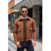 imageCOOFANDY Mens Crew Neck Sweater Slim Fit Lightweight Sweatshirts Knitted Pullover for Casual Or Dressy WearCoffee