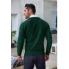 imageCOOFANDY Mens Crew Neck Sweater Slim Fit Lightweight Sweatshirts Knitted Pullover for Casual Or Dressy WearDark Green