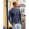 imageCOOFANDY Mens Crew Neck Sweater Slim Fit Lightweight Sweatshirts Knitted Pullover for Casual Or Dressy WearDark Grey
