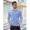imageCOOFANDY Mens Crew Neck Sweater Slim Fit Lightweight Sweatshirts Knitted Pullover for Casual Or Dressy WearEthereal Blue