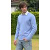 imageCOOFANDY Mens Crew Neck Sweater Slim Fit Lightweight Sweatshirts Knitted Pullover for Casual Or Dressy WearEthereal Blue