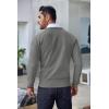 imageCOOFANDY Mens Crew Neck Sweater Slim Fit Lightweight Sweatshirts Knitted Pullover for Casual Or Dressy WearGrey