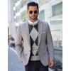 imageCOOFANDY Mens Crew Neck Sweater Slim Fit Lightweight Sweatshirts Knitted Pullover for Casual Or Dressy WearGrey Argyle