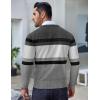 imageCOOFANDY Mens Crew Neck Sweater Slim Fit Lightweight Sweatshirts Knitted Pullover for Casual Or Dressy WearGreyWhite
