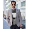 imageCOOFANDY Mens Crew Neck Sweater Slim Fit Lightweight Sweatshirts Knitted Pullover for Casual Or Dressy WearGreyWhite