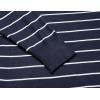 imageCOOFANDY Mens Crew Neck Sweater Slim Fit Lightweight Sweatshirts Knitted Pullover for Casual Or Dressy WearHorizontal Stripes White  Navy Blue