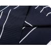 imageCOOFANDY Mens Crew Neck Sweater Slim Fit Lightweight Sweatshirts Knitted Pullover for Casual Or Dressy WearHorizontal Stripes White  Navy Blue