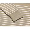 imageCOOFANDY Mens Crew Neck Sweater Slim Fit Lightweight Sweatshirts Knitted Pullover for Casual Or Dressy WearPinstripes White  Khaki