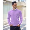 imageCOOFANDY Mens Crew Neck Sweater Slim Fit Lightweight Sweatshirts Knitted Pullover for Casual Or Dressy WearPurple