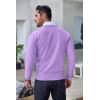 imageCOOFANDY Mens Crew Neck Sweater Slim Fit Lightweight Sweatshirts Knitted Pullover for Casual Or Dressy WearPurple