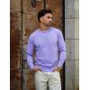 imageCOOFANDY Mens Crew Neck Sweater Slim Fit Lightweight Sweatshirts Knitted Pullover for Casual Or Dressy WearPurple
