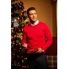 imageCOOFANDY Mens Crew Neck Sweater Slim Fit Lightweight Sweatshirts Knitted Pullover for Casual Or Dressy WearRed