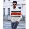 imageCOOFANDY Mens Crew Neck Sweater Slim Fit Lightweight Sweatshirts Knitted Pullover for Casual Or Dressy WearWhiteRust Red
