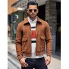 imageCOOFANDY Mens Crew Neck Sweater Slim Fit Lightweight Sweatshirts Knitted Pullover for Casual Or Dressy WearWhiteRust Red