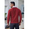 imageCOOFANDY Mens Crew Neck Sweater Slim Fit Lightweight Sweatshirts Knitted Pullover for Casual Or Dressy WearWine Red