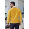 imageCOOFANDY Mens Crew Neck Sweater Slim Fit Lightweight Sweatshirts Knitted Pullover for Casual Or Dressy WearYellow