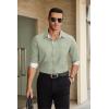 imageCOOFANDY Mens Dress Shirts Long Sleeve Button Down Shirts Untucked WrinkleFree Business Casual ShirtsLight Green