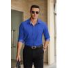 imageCOOFANDY Mens Dress Shirts Long Sleeve Button Down Shirts Untucked WrinkleFree Business Casual ShirtsOcean