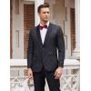 imageCOOFANDY Mens Floral Tuxedo Jacket Paisley Shawl Lapel Suit Blazer Jacket for DinnerPromWeddingBlack