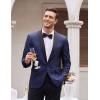 imageCOOFANDY Mens Floral Tuxedo Jacket Paisley Shawl Lapel Suit Blazer Jacket for DinnerPromWeddingBlue