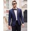 imageCOOFANDY Mens Floral Tuxedo Jacket Paisley Shawl Lapel Suit Blazer Jacket for DinnerPromWeddingBlue