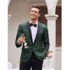 imageCOOFANDY Mens Floral Tuxedo Jacket Paisley Shawl Lapel Suit Blazer Jacket for DinnerPromWeddingChristmas Green
