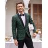 imageCOOFANDY Mens Floral Tuxedo Jacket Paisley Shawl Lapel Suit Blazer Jacket for DinnerPromWeddingChristmas Green